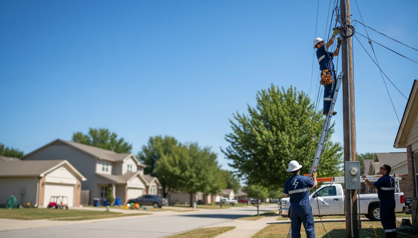 Residential electrician providing installation services in Wrightsboro, TX
